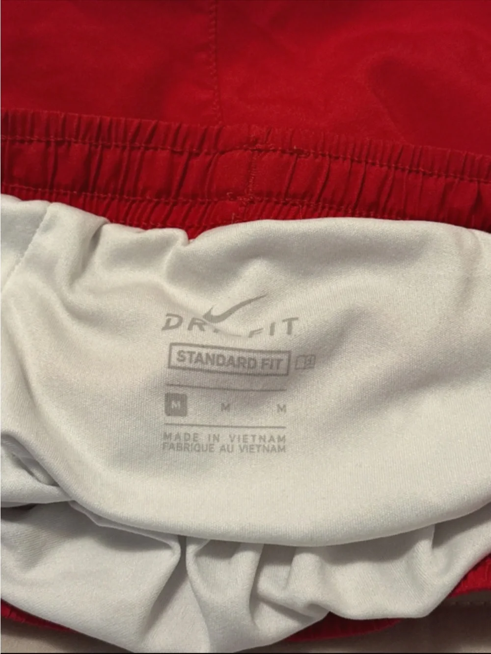 Nike Red & White Girls' Athletic Shorts